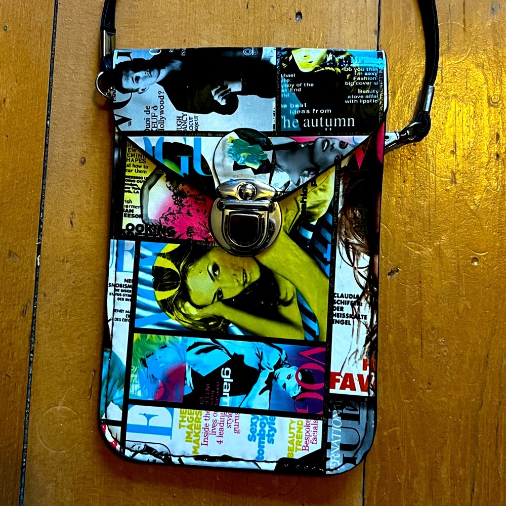 Mini Handmade Purse with Fashion Magazine Print
